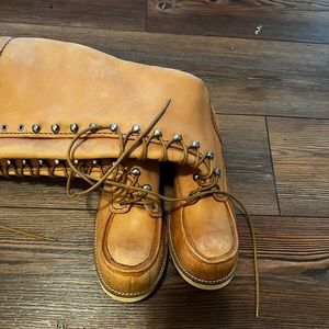 Leather lace up boots ( Japanese )